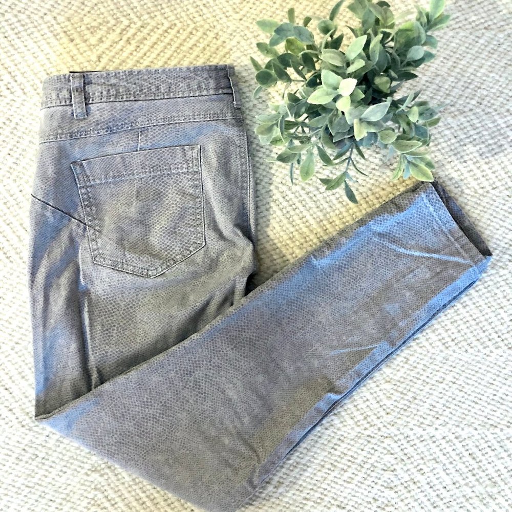 Calvin Klein Gray Muted Snakeskin Pants 12